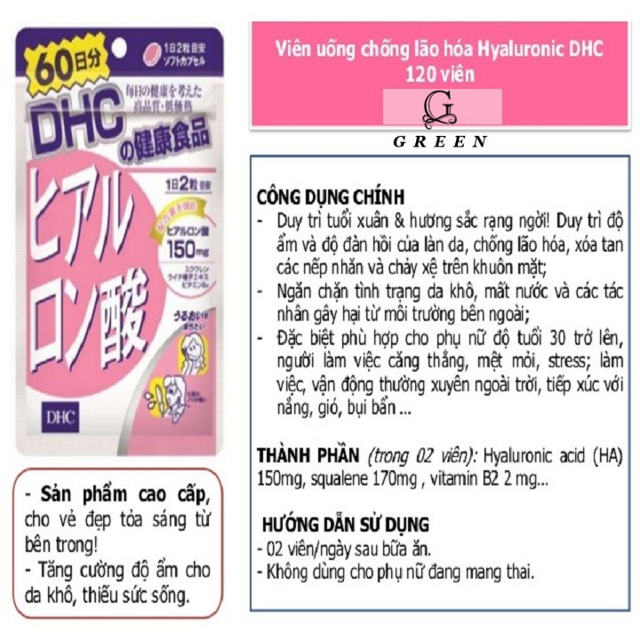 Viên uống làm đẹp da DHC Collagen Nhật Bản 60 Ngày (360 Viên) mã G08 - GREEN STORE | BigBuy360 - bigbuy360.vn