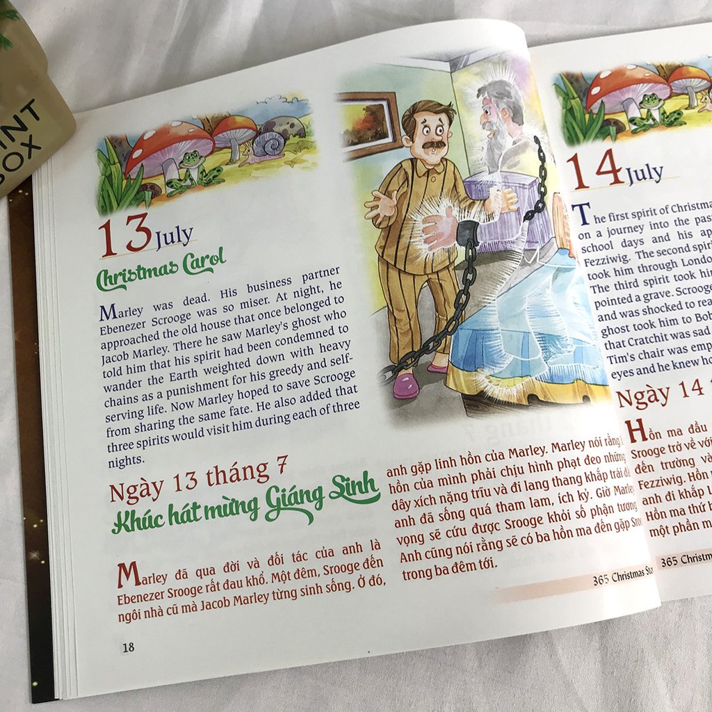 Sách - 365 Chuyện Kể Giáng Sinh - Truyện Song Ngữ Anh - Việt: Christmas Stories (Bộ 4 quyển, lẻ tùy chọn)