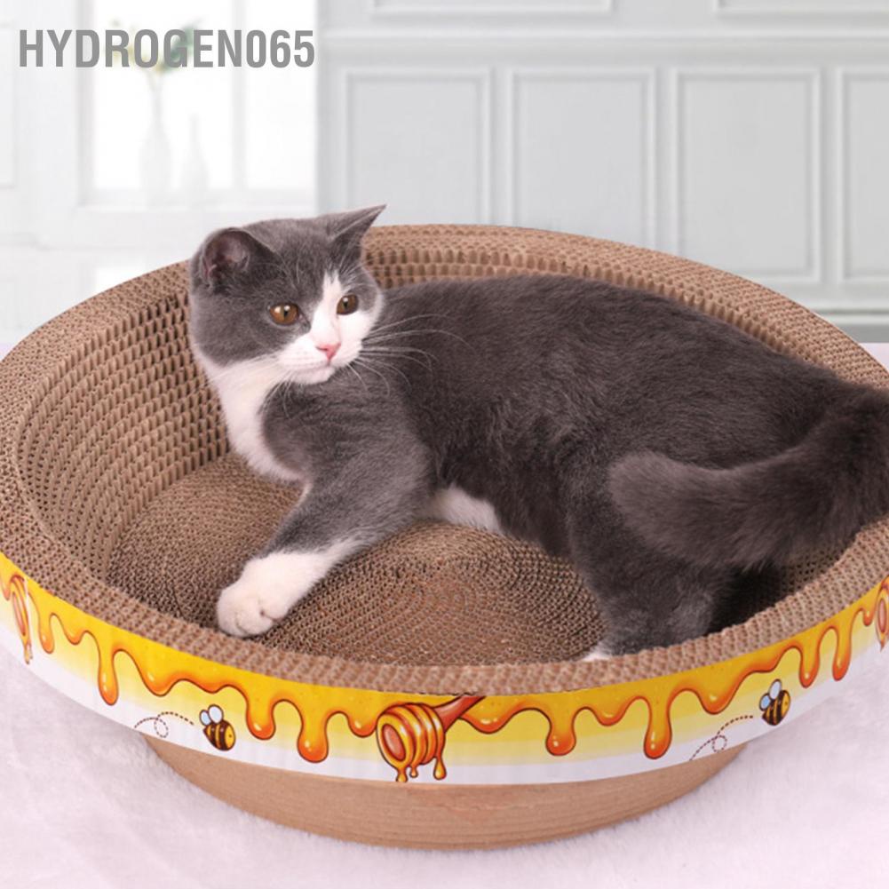 33CM Giường cào cho mèo hai lớp có thể tháo rời đệm chống xước con thoải mái để giảm căng thẳng Hydrogen065