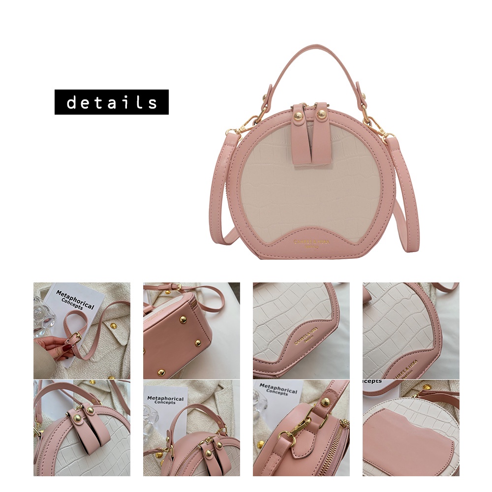 Túi xách nữ đeo chéo tròn đẹp phong hàn quốc giá rẻ sang trọng cao cấp thời trang đi tiệc đi chơi thiết kế độc đáo