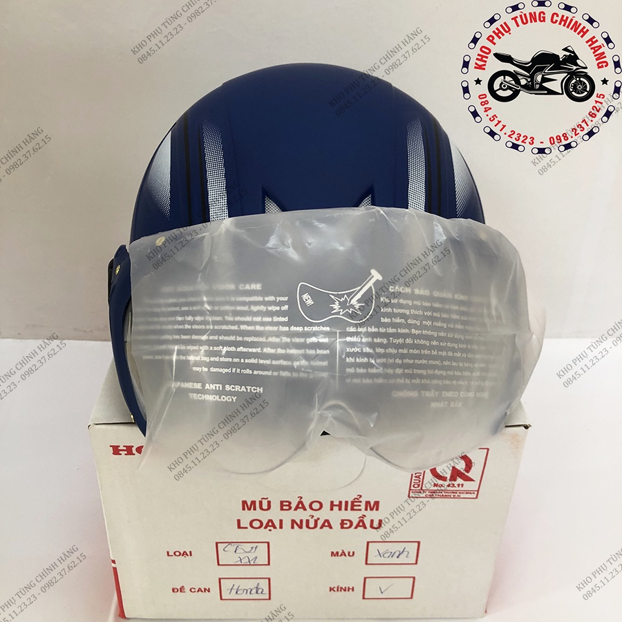 Mũ bảo hiểm nửa đầu có kính Matt 2020  sz XXL - Hàng chuẩn chính hãng !!!