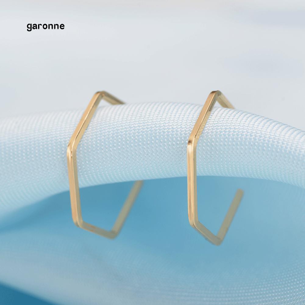 GR▶Fashion Women Simple Geometric Ear Stud Alloy Earrings Party Pub Jewelry Gift