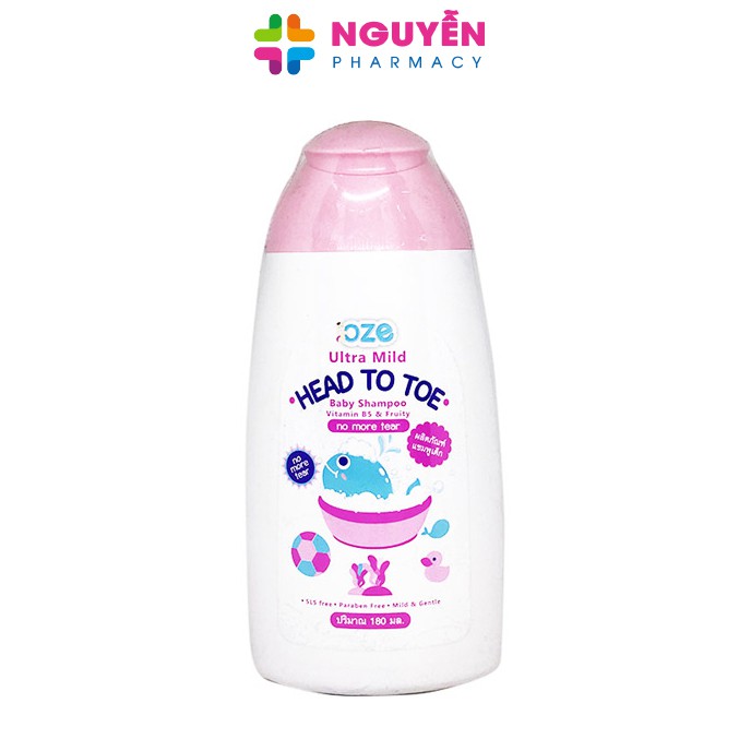 Sữa tắm gội trẻ em OZE Ultra Mild Head To Toe - Hết rôm say, mẩn ngứa, an toàn cho da bé