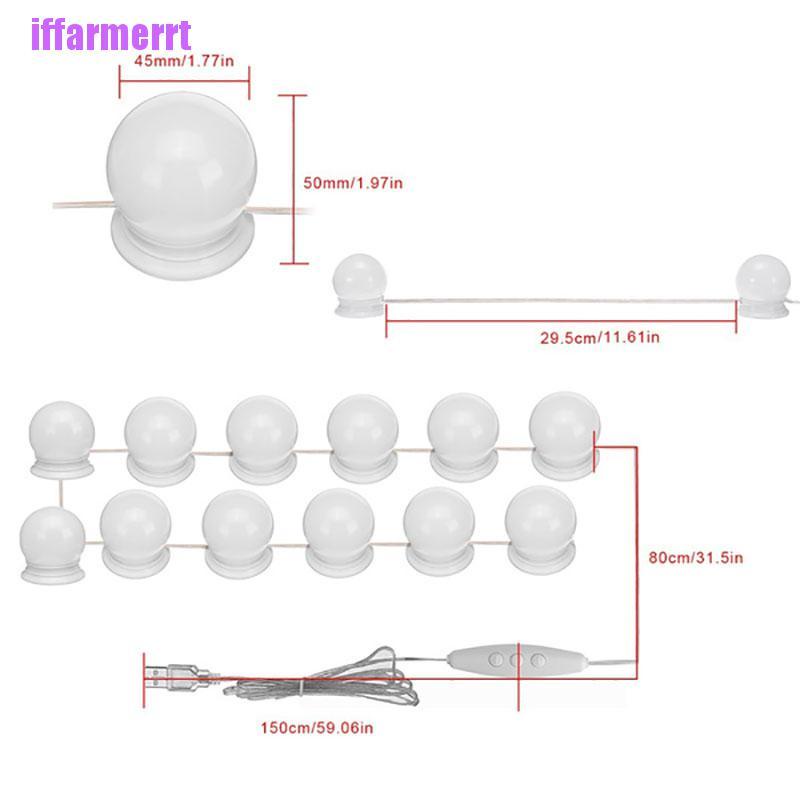 Đèn LED USB Gắn Gương Trang Điểm Phong Cách Hollywood