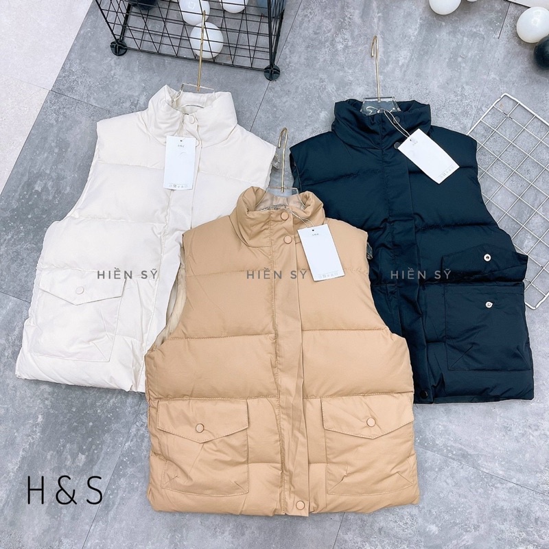 Áo phao gile túi hộp