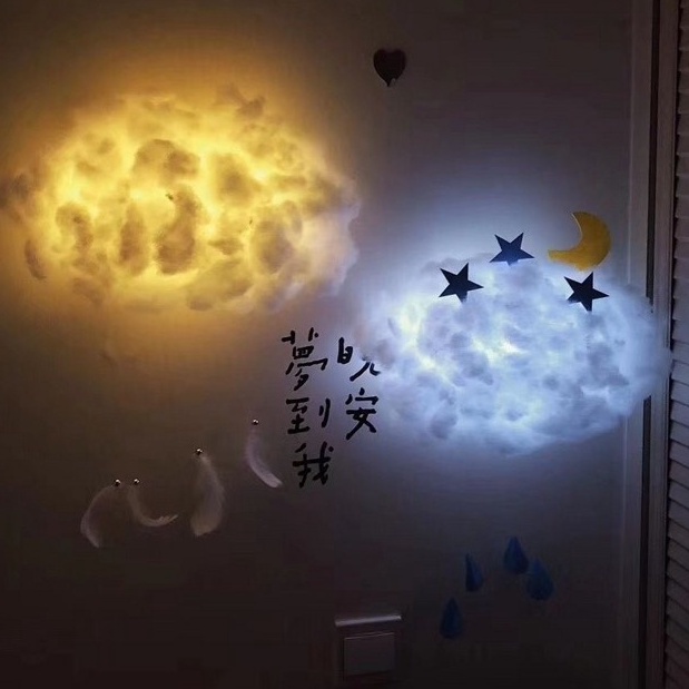 Dây đèn Led fairylight ,dây đèn đom đóm hình đám mây xinh xắn dùng để trang trí - #dentrangtri