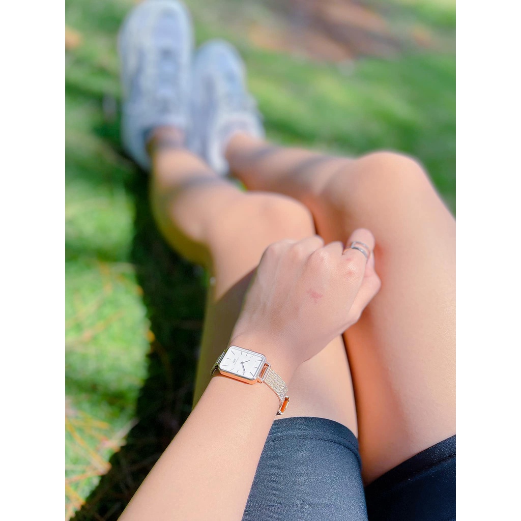 Đồng hồ Nữ Daniel Wellington dây lưới - Quadro Pressed Melrose 20x26mm DW00100431 | BigBuy360 - bigbuy360.vn