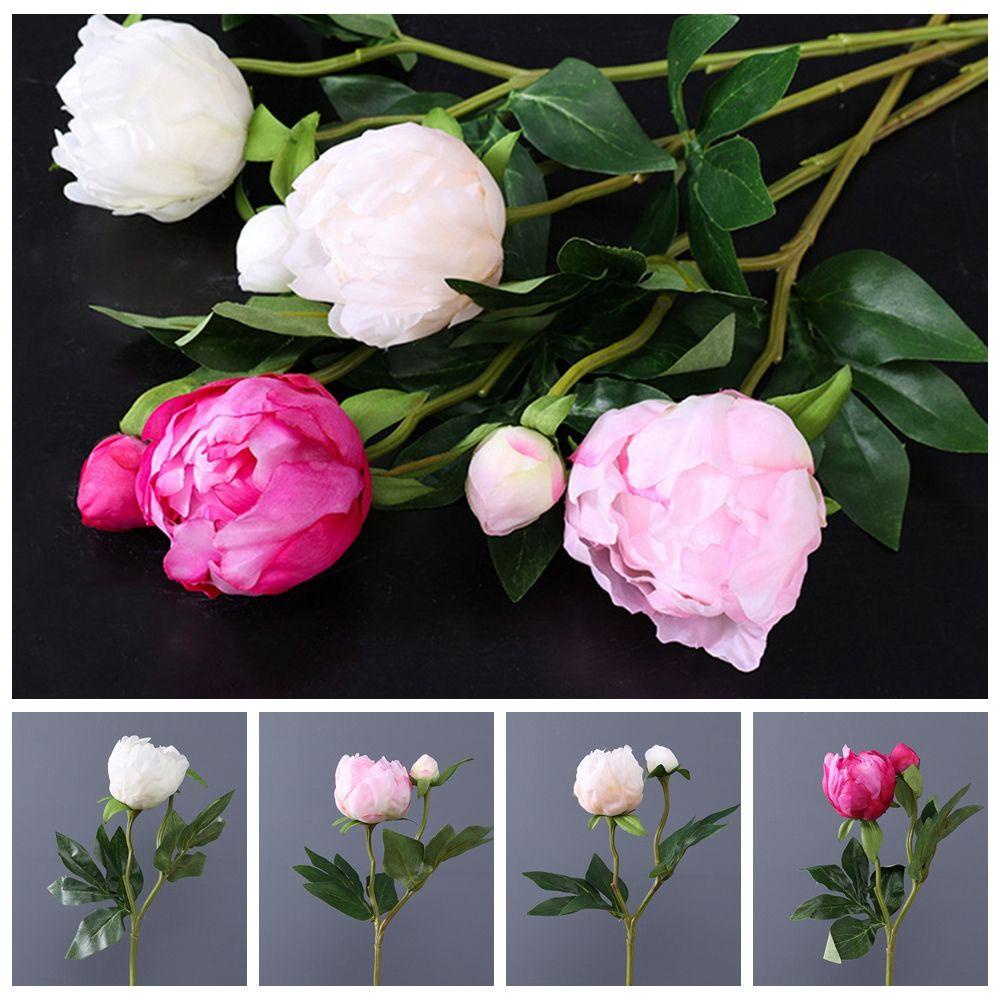 KUNHEV Hoa Mẫu Đơn Giả Để Bàn Trang Trí|Cây Giả Trang Trí Nhà Cửa Sinh Động