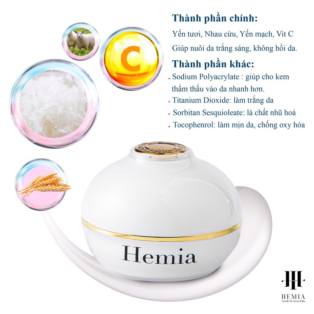 [Chính Hãng] Kem Body Hemia Hàn Quốc - Dưỡng Trắng Da, Làm Đều Màu Da - Chống Nắng - Xóa Thâm Sạm, Cấp Ẩm Làm Đẹp Da