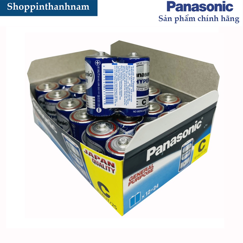 Pin trung Panasonic hyper R14UT-2S vỉ 2 viên chính hãng