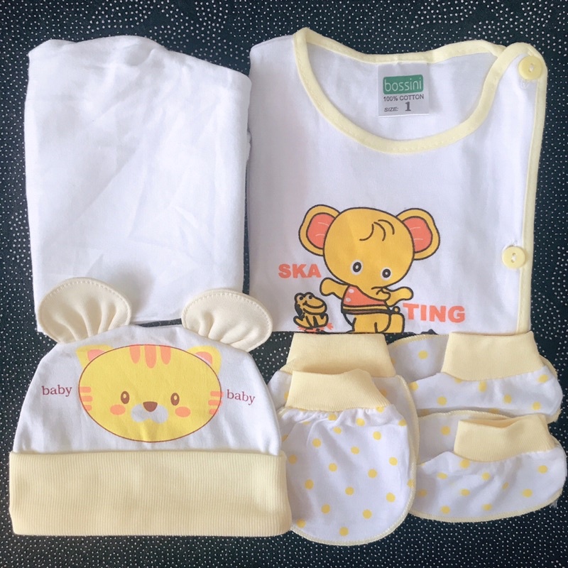 Set đồ sơ sinh 5 món nhiều màu