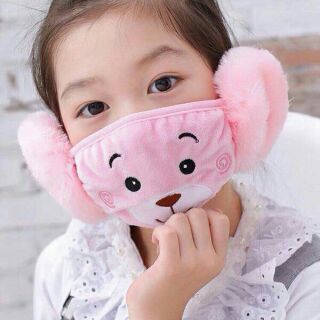 Khẩu trang hình thú cho bé có bịt tai
