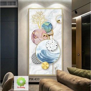 [Eco_Painting] Tranh treo tường 3D Cao cấp - " Mùa tài lộc " ,khổ chuẩn 2:1, tranh phòng khách hiện đại