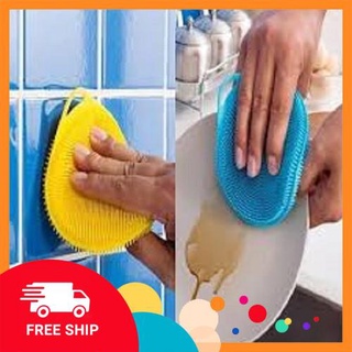 [FREE SHIP] Combo 2 miếng rửa chén bát silicon siêu sạch