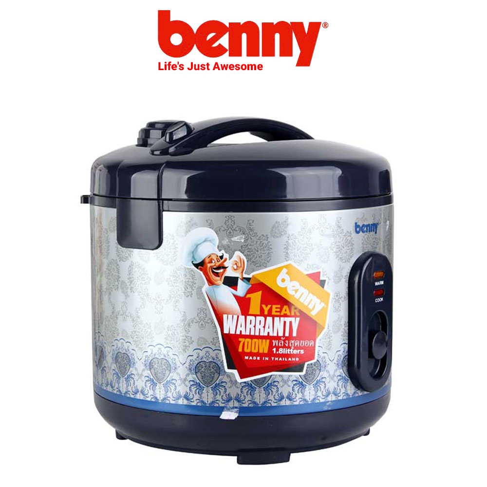 Nồi Cơm Điện Benny BR-MVN187, Black, 1.8 Lít, 700W