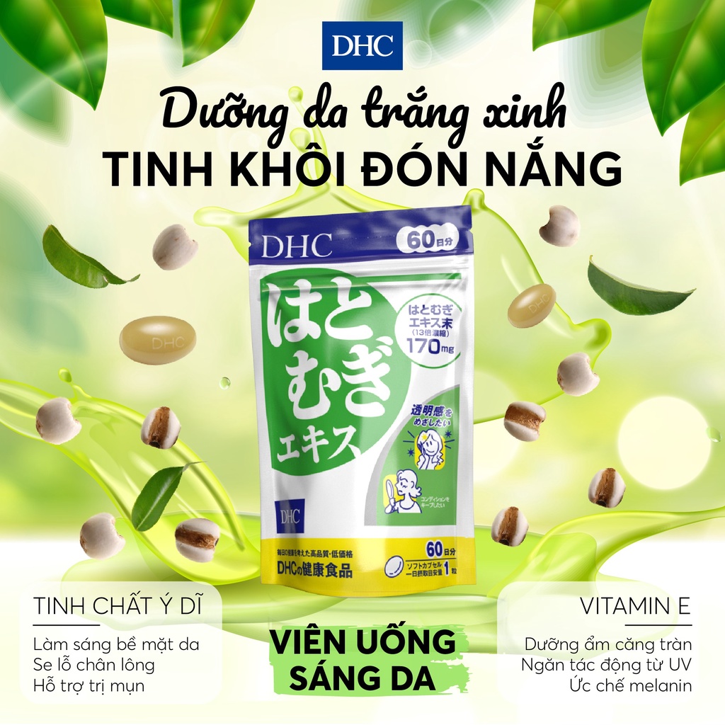 Viên uống Trắng da DHC Nhật Bản Adlay Extract