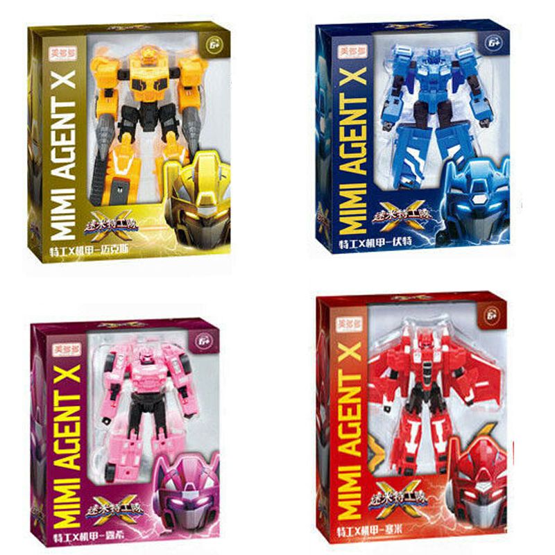 Mô hình đồ chơi rô bốt biến hình xe hơi Miniforce X Lucybot Lucy Bot Ranger 5 mẫu Quà trẻ em