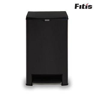 THÙNG RÁC FITIS MEGA ĐẠP - 40L - ĐEN SPL2-903 (sử dụng túi rác size XL)