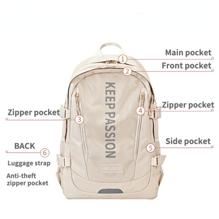 MINGKE Ba Lô Đựng Laptop 15.6 16 inch Chống Thấm Nước Thiết Kế Nhiều Ngăn Tiện Dụng Cho Nữ Sinh