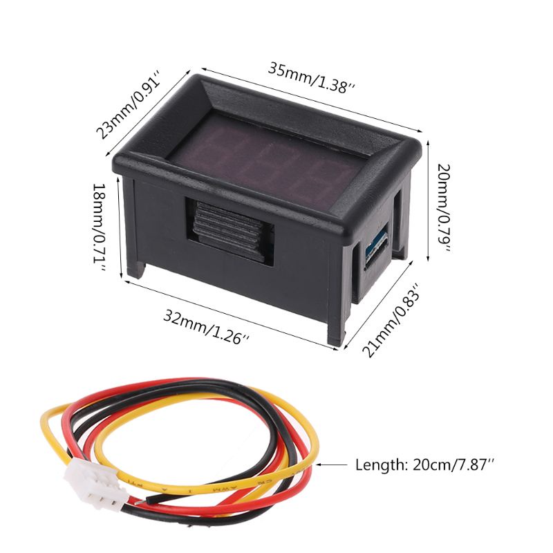 Vôn Kế Kỹ Thuật Số DC 0-100V 0.36 Inch Chuyên Dụng Chất Lượng Cao