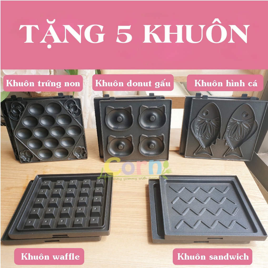 Máy nướng bánh mì đa năng TORSOM có hẹn giờ - Máy nướng bánh Sanwich, làm bánh mì kẹp