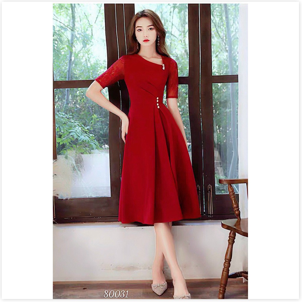 ĐẦM COTTON LẠNH PHỐI REN,THIẾT KẾ HỌA TIẾT TRƠN NHƯNG KHÔNG KÉM PHẦN SANG TRỌNG LANA FASHION