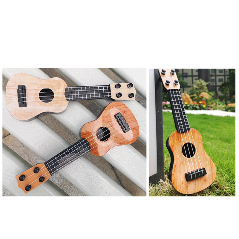 Đàn guitar đồ chơi mini bằng gỗ màu sắc xinh xắn thích hợp cho bé mang tính giáo dục từ sớm