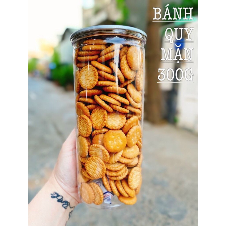 Bánh quy mặn hình tròn hũ 300gr