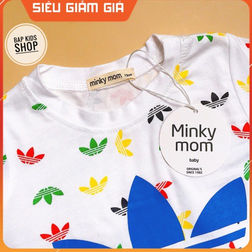 Bộ thun lạnh cộc tay DAS, Bộ đồ mùa hè cộc tay MINKY MOM cho bé trai, bé gái từ 6-16 kg [Hình ảnh videos shop tự chụp]