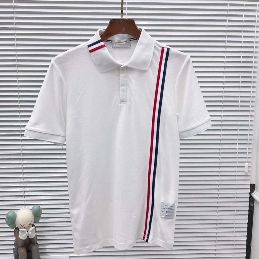 Áo polo thun nam 𝐅𝐑𝐄𝐄𝐒𝐇𝐈𝐏 ngắn tay ngắn tay kiểu dáng basic phối kẻ sọc, chất Poli cá sấu cao cấp [MH_057]