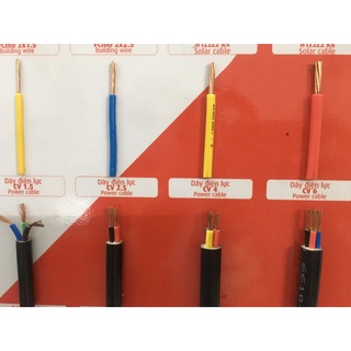 Dây điện cadivi đơn 7 sợi các tiết diện cv 1.5 - 2.5 - 4.0 - 6.0 - 8.0 chính hãng.