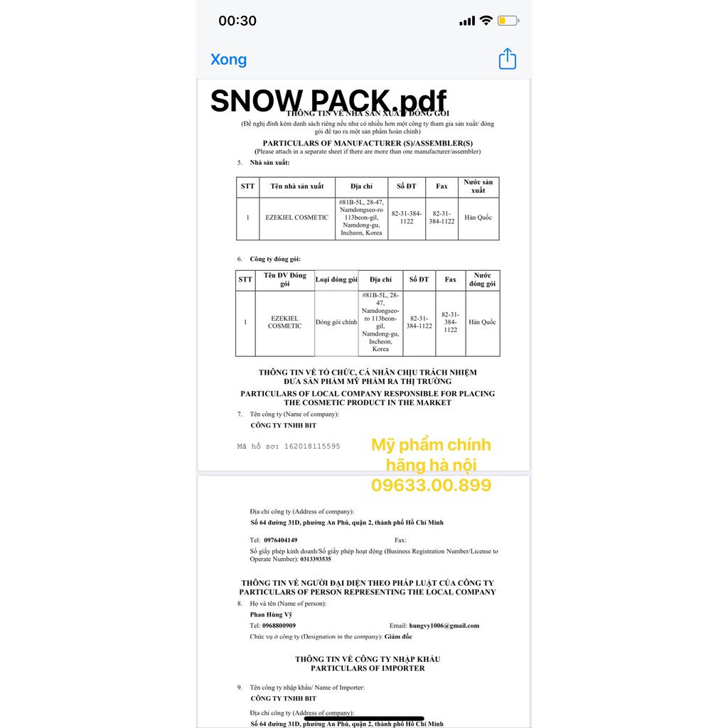 Dưỡng trắng da toàn thân cao cấp Snow White Milky Pack bật tone 1 tháng