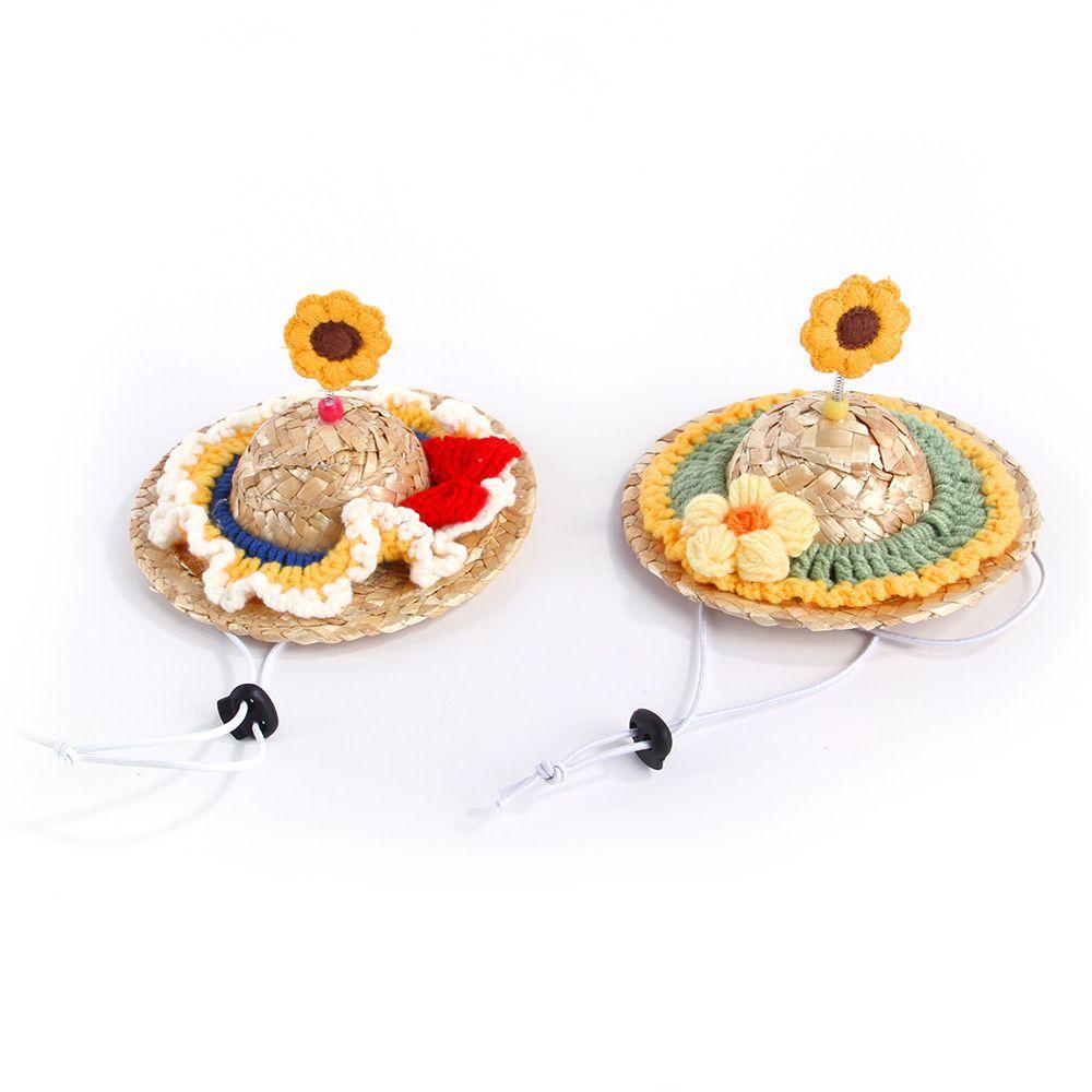 Nón Rơm Đan Trang Trí Cho Thú Cưng