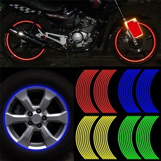 Set 16 Decal Phản Quang Dán Vành Bánh Xe miếng dán vành bánh xe trang trí phản quang tiện dụng