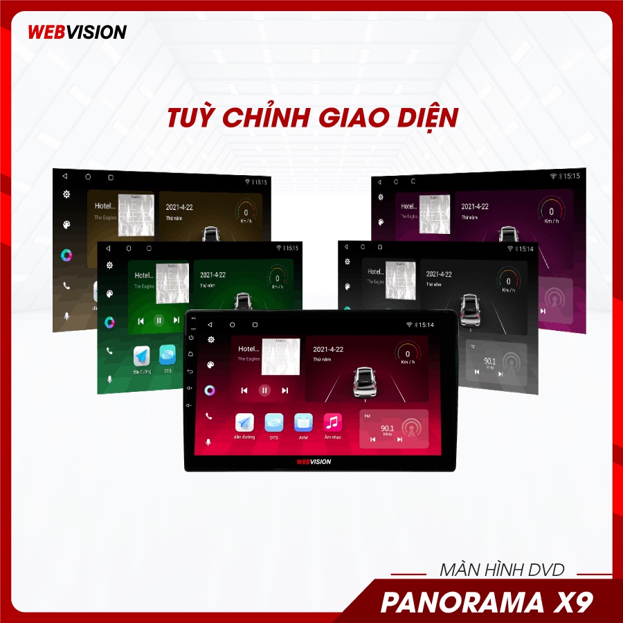 Màn hình DVD WEBVISION PANORAMA X9, màn hình liền camera 360 cao cấp | WebRaoVat - webraovat.net.vn