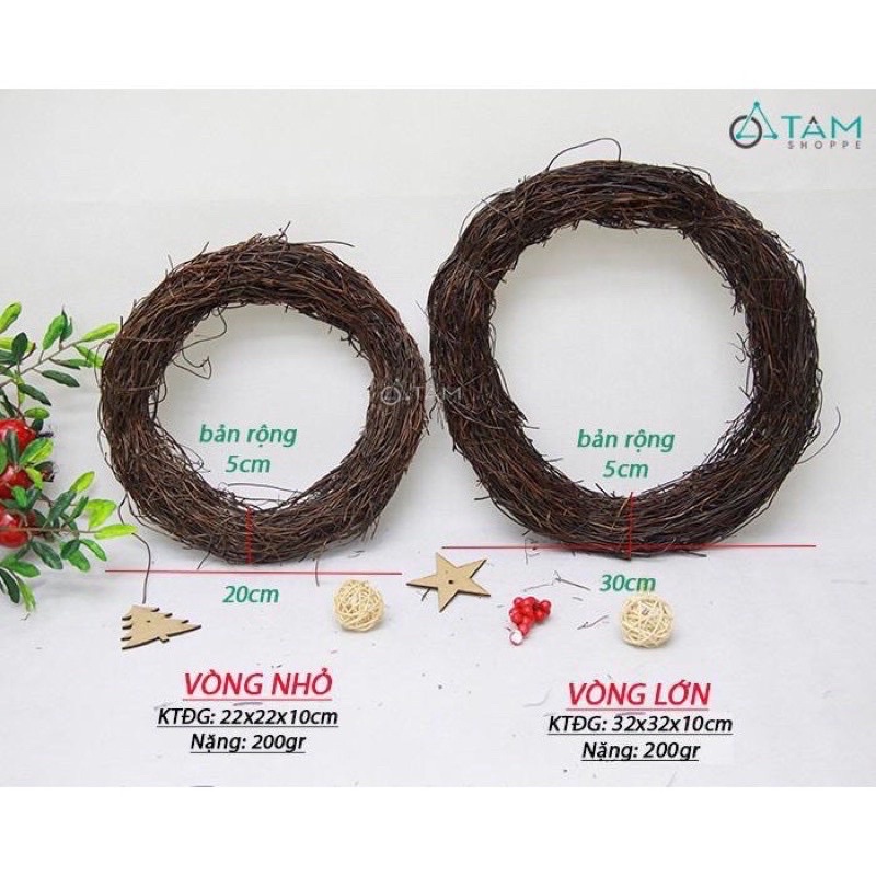 Sỉ vòng dây rừng làm vòng Nguyệt quế, vòng hoa treo tường