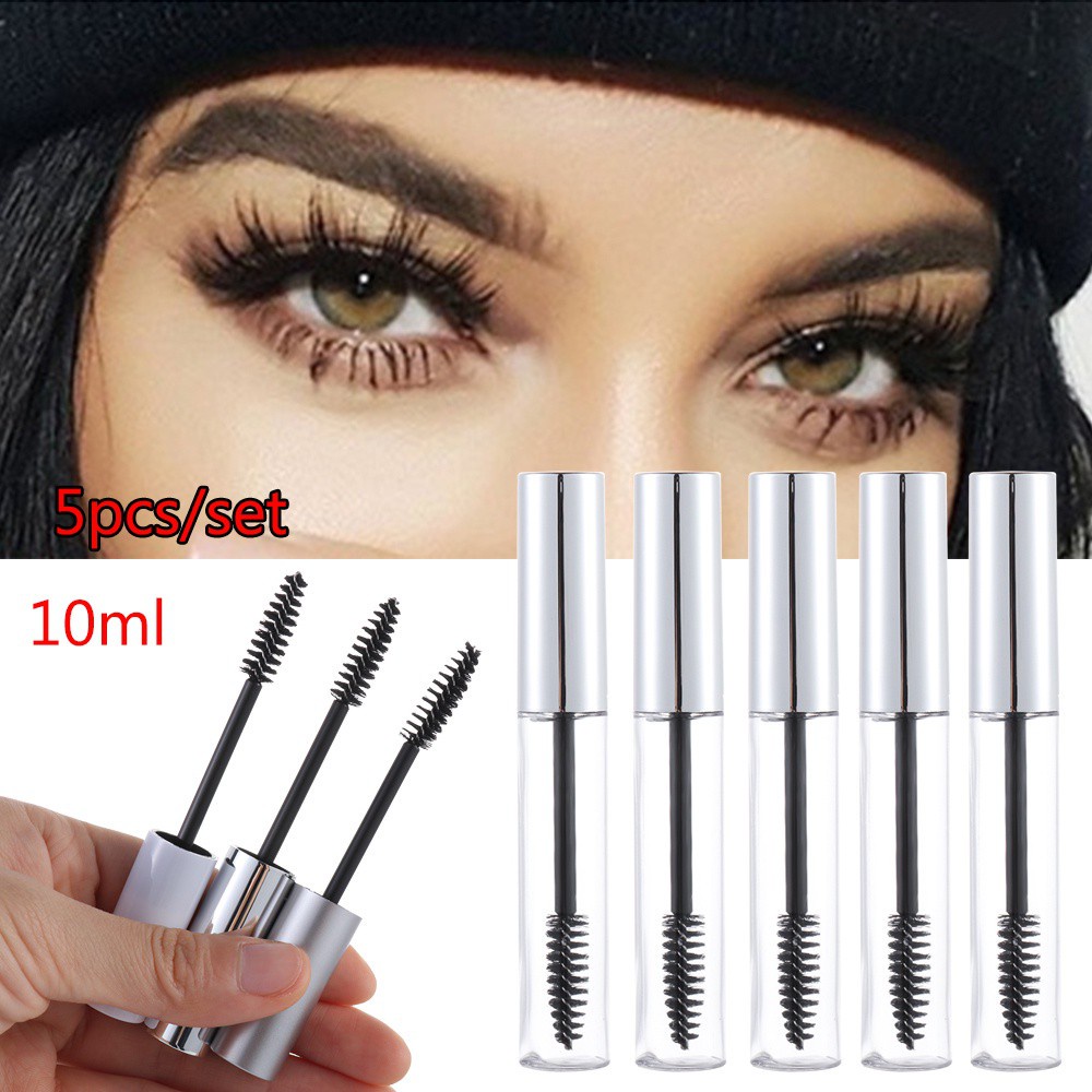 (Hàng Mới Về) Set 5 Ống Rỗng Đựng Mascara Mihan1 10ml Tiện Dụng