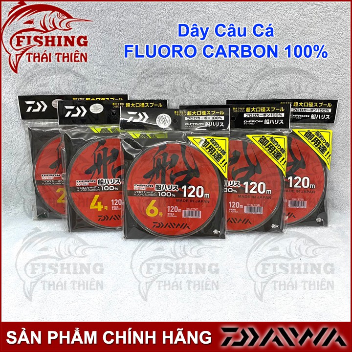 Dây Cước Câu Cá Daiwa D-Fron Fune Harisu Fluoro Carbon 100% Cuộn 120m