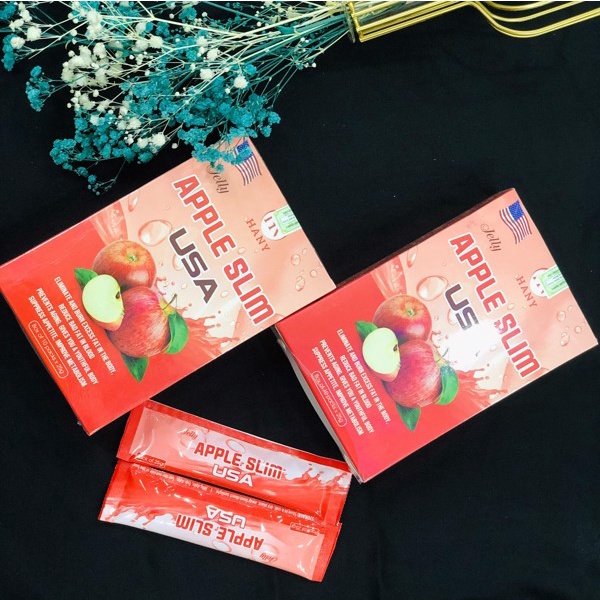 Thạch táo  giảm cân thải mỡ trà táo đốt mỡ detox cơ thể giảm vòng 2 hộp 10 gói