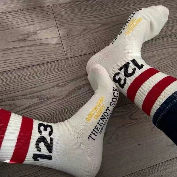 Tất nam nữ UNISEX số 123, vớ cao cổ Lalyla phong cách thể thao 2022 NINESIX