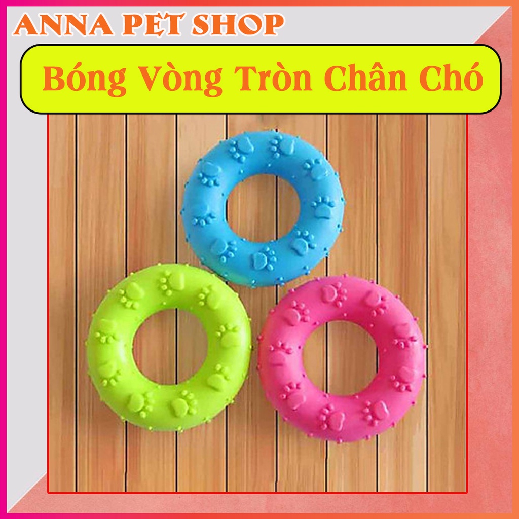Đồ chơi cho chó bằng cao su PAW hình tròn in dấu bàn chân