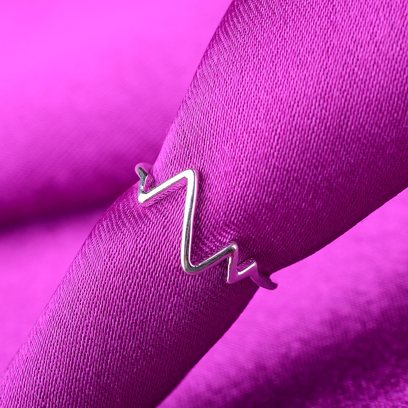 925 Silver Plated Ring Simple Design Korean Fashion Style 2020