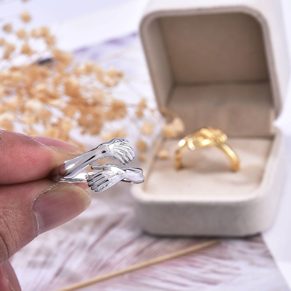 Nhẫn Đôi Thiết Kế Sáng Tạo Có Thể Điều Chỉnh Kích Cỡ S925 Yanqueens Đồ trang sức Quà tặng
