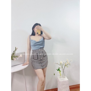 [laluas Design]Chân váy công sở giả dạ tweed