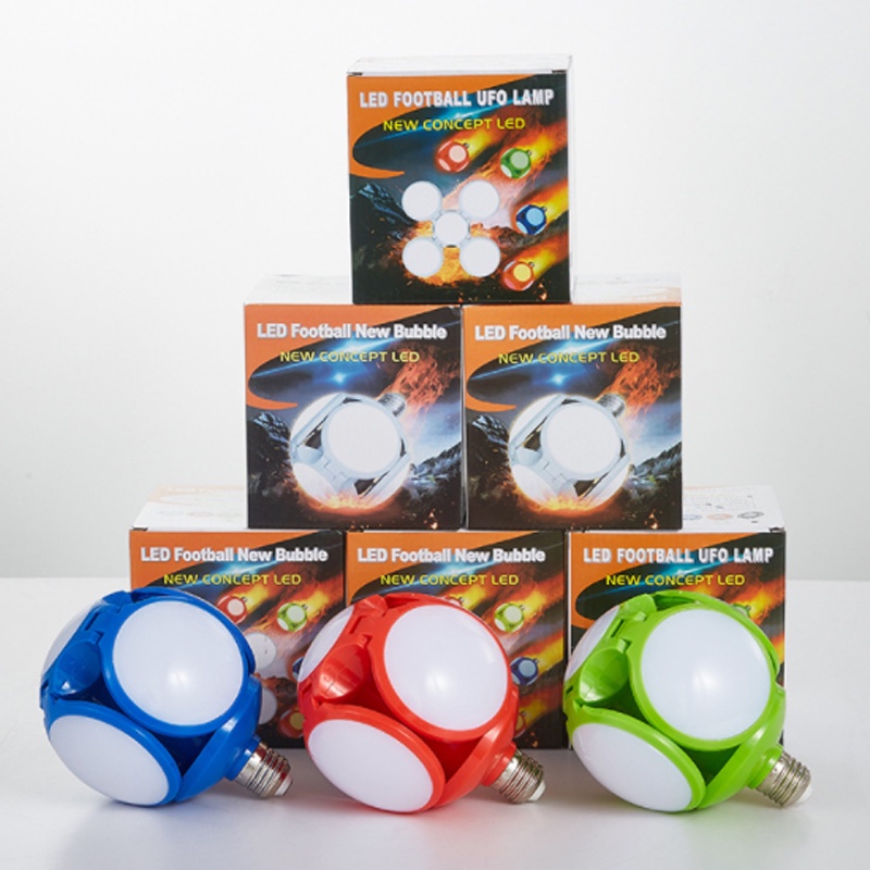 Ceiling Light Modern Hanging 40W Soccer Light Bulb E27 Led Bulb E27 Daylight for Living Room Bedroom Foldable Soccer LED Bulb AC 165-265V