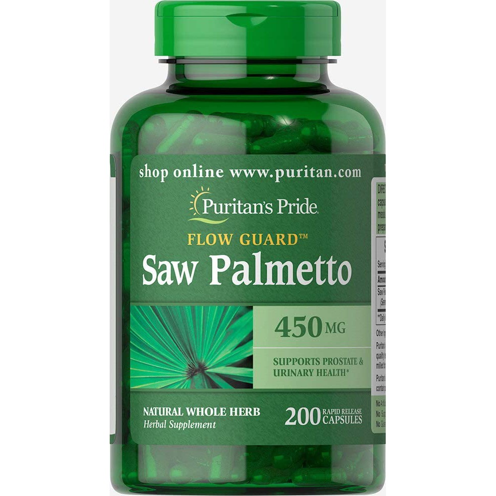 Hỗ trợ đường tiết niệu và tuyến tiền liệt Saw Palmetto 450 mg 100v Puritan’s Pride