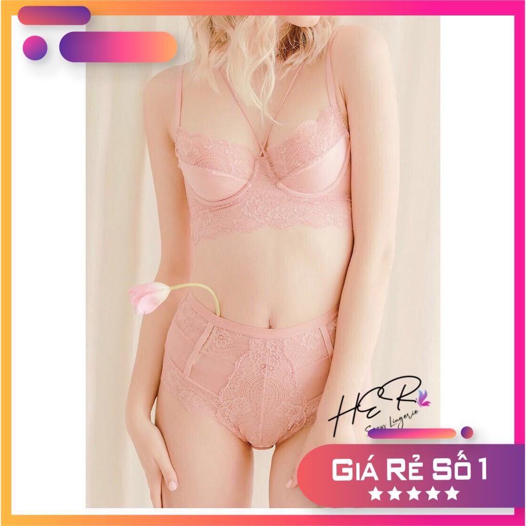 Nội y cao cấp Bộ Đồ Lót Ren Có Gọng Không Đệm Siêu Mỏng Tôn Vòng 1 Quyến Rũ S078 - S3
