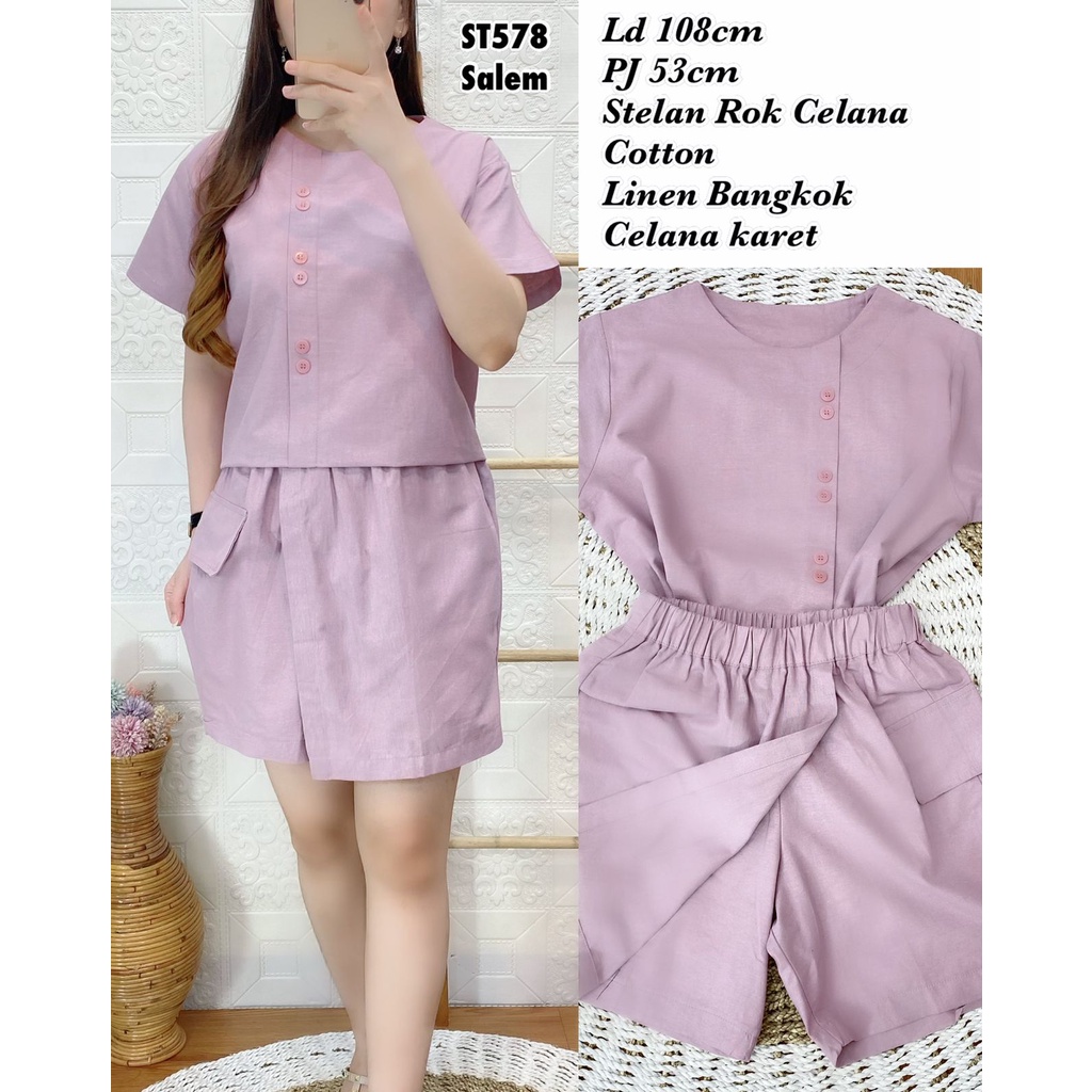 Bộ Đồ Thời Trang Vải Lanh Cotton Jl3969 ST578