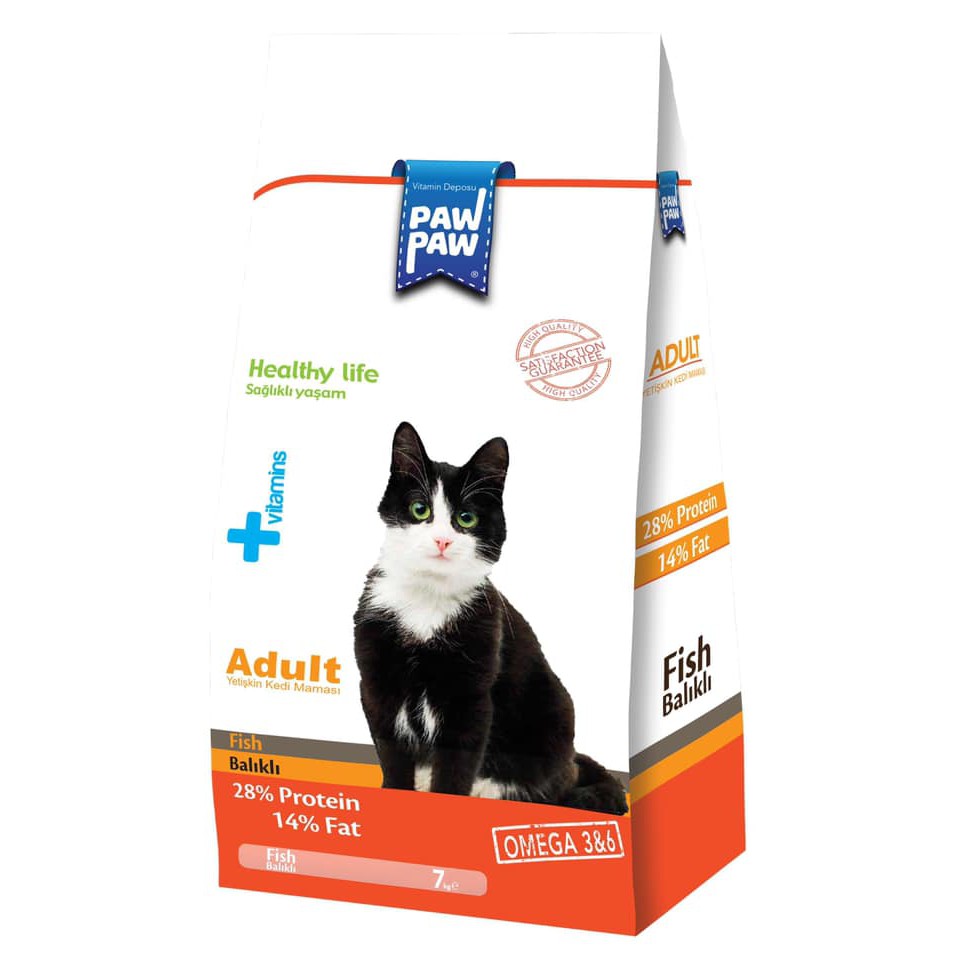 THỨC ĂN HẠT CHO MÈO CON VÀ MÈO TRƯỞNG THÀNH - PAW PAW ADULT CAT - THỔ NHĨ KỲ - Jpet shop