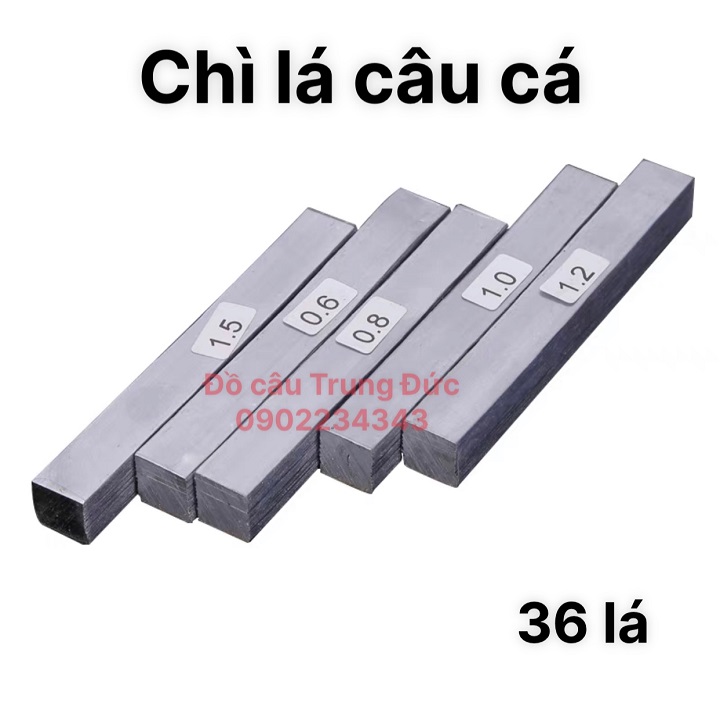 Chì lá câu cá buộc trục câu đài , Chì câu cá 1 vỉ 36 lá giá rẻ CC1